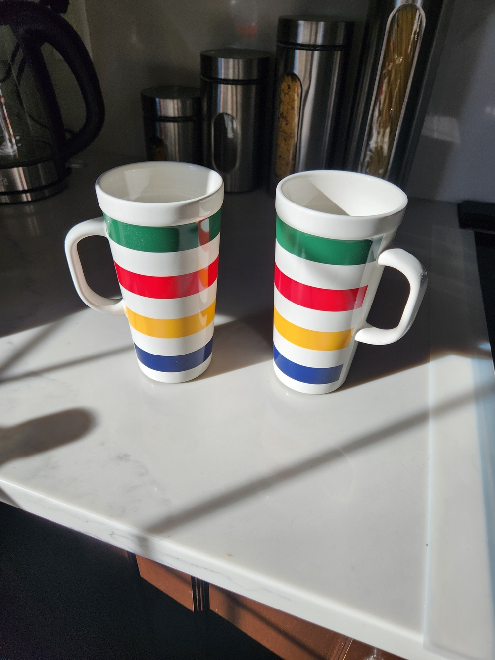 Hudson Bay Company Stripes Travel Mugs (2)